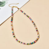 Natural Stone Women Chokers Necklace Chain Short Collar Jewelry