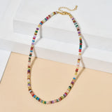 Natural Stone Women Chokers Necklace Chain Short Collar Jewelry