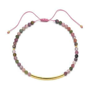Stone Crystal Bracelet for Women Quartz Amethyst Beaded Bracelet