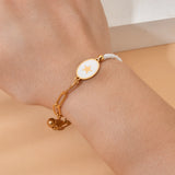 Glass Beads Star Charm Bracelet Stainless Steel Accessories