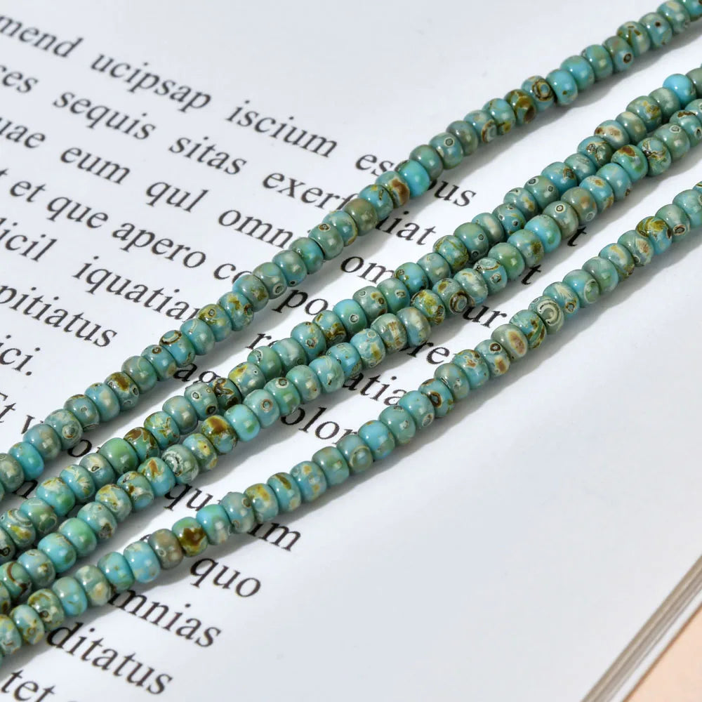 Vintage Evil Eye Charm Beads Necklace Boho Jewelry