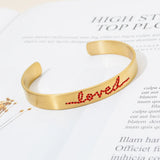 Punk Love Letter Bangles Couple Jewelry Stainless Steel Bangles