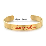 Punk Love Letter Bangles Couple Jewelry Stainless Steel Bangles
