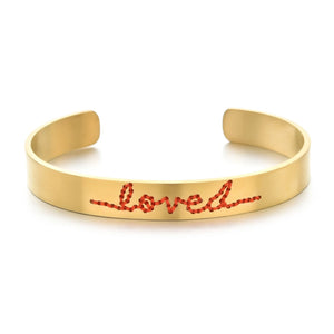 Punk Love Letter Bangles Couple Jewelry Stainless Steel Bangles