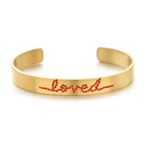 Punk Love Letter Bangles Couple Jewelry Stainless Steel Bangles