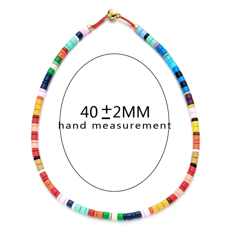Colorful Tila Beads Choker Necklace for Women