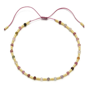 Tourmaline Agates Charm Bracelet for Women