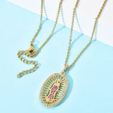 Stainless Steel Virgin Mary Pendant Necklace Christian Religious Jewelry