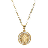 Stainless Steel Virgin Mary Pendant Necklace Christian Religious Jewelry