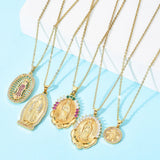 Stainless Steel Virgin Mary Pendant Necklace Christian Religious Jewelry