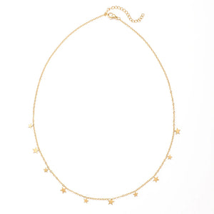 Colorful CZ Stainless Steel Necklace 18k Plated