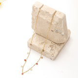 Colorful CZ Stainless Steel Necklace 18k Plated