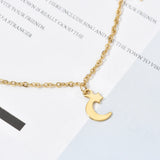 Star Moon Necklace Vintage Chain Women Choker Party