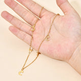 Star Moon Necklace Vintage Chain Women Choker Party