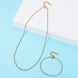 Multicolor Stainless Steel Chain Necklace Jewelry Women Choker