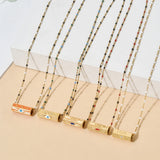 Thin Stainless Steel Chain Evil Eye Pendant Necklace for Women Girls