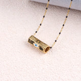 Thin Stainless Steel Chain Evil Eye Pendant Necklace for Women Girls