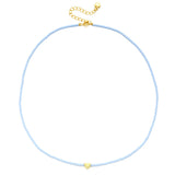 Tiny Heart Choker Necklace Women Chain Beads Pendant Bohemian Chocker
