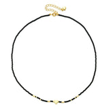 Tiny Heart Choker Necklace Women Chain Beads Pendant Bohemian Chocker