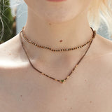 Tiny Heart Choker Necklace Women Chain Beads Pendant Bohemian Chocker