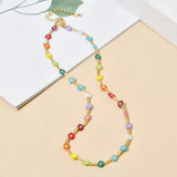 Bohemia Rainbow Seed Beads Chain Choker Necklace For Women