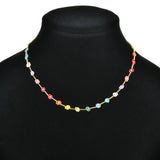 Bohemia Rainbow Seed Beads Chain Choker Necklace For Women