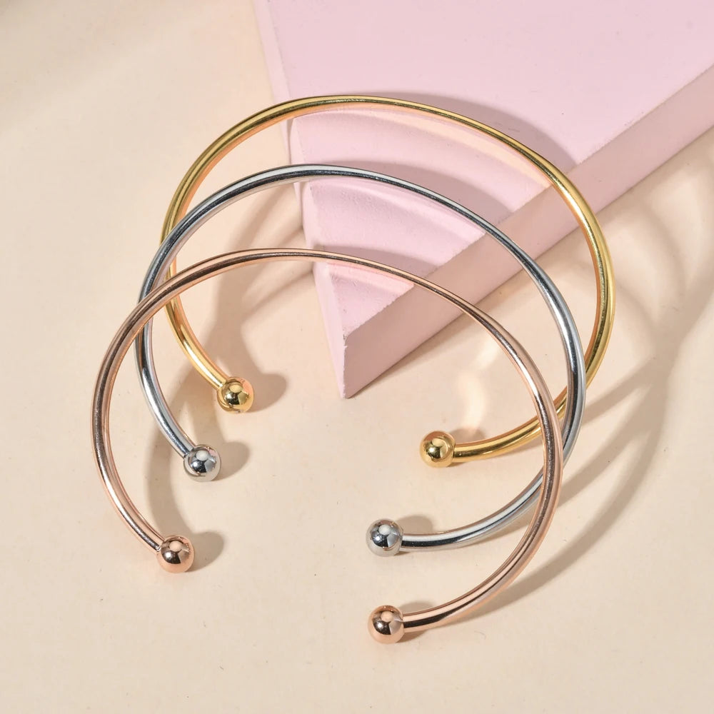 Vintage Stainless Steel Bangle Cuff Bracelet Unisex Casual Gents Jewelry