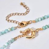 3MM Shell Beads Choker Chain Necklace for Women with Copper Charm
