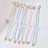 3MM Shell Beads Choker Chain Necklace for Women with Copper Charm