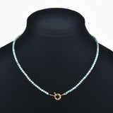 3MM Shell Beads Choker Chain Necklace for Women with Copper Charm