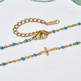 Cross Choker Necklace Thin Chain Pendant Jewelry