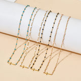 Cross Choker Necklace Thin Chain Pendant Jewelry