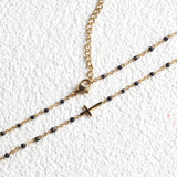 Cross Choker Necklace Thin Chain Pendant Jewelry