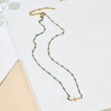 Cross Choker Necklace Thin Chain Pendant Jewelry