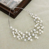 Statement Necklace Chain Pearl Necklace Banquet Wedding