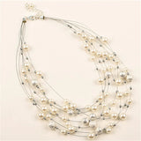 Statement Necklace Chain Pearl Necklace Banquet Wedding