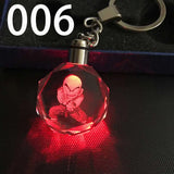 Cartoon Crystal Ball LED Keychain Bright Crystal Keyring Car Keychain