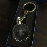 Cartoon Crystal Ball LED Keychain Bright Crystal Keyring Car Keychain