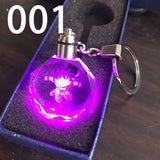 Cartoon Crystal Ball LED Keychain Bright Crystal Keyring Car Keychain