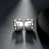 Punk Rock Silver Hoop Earrings for Women