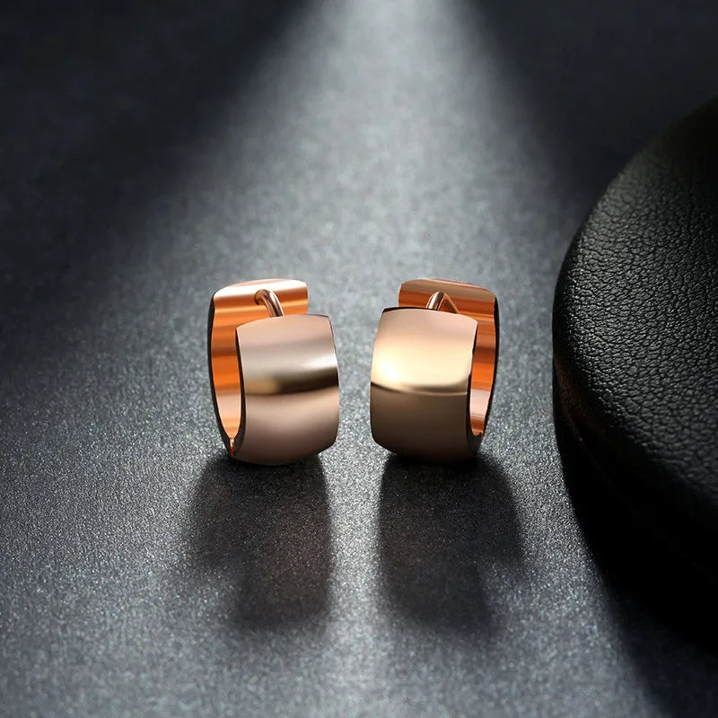 Punk Rock Silver Hoop Earrings for Women