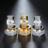 316L Stainless Steel Hoop Earrings with CZ Stone Punk Style Small Earrings