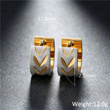316L Stainless Steel Hoop Earrings with CZ Stone Punk Style Small Earrings