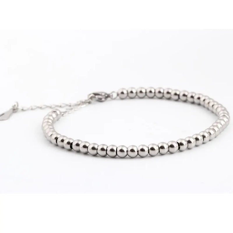 Women Stainless Steel Beaded Bracelet