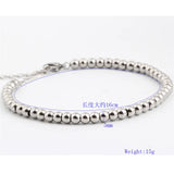 Women Stainless Steel Beaded Bracelet