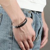 Gold Cross Bracelet Stainless Steel Men Jewelry