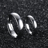Silver Tungsten Carbide Wedding Band Engagement Ring for Couple
