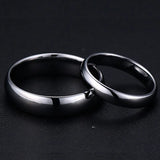 Silver Tungsten Carbide Wedding Band Engagement Ring for Couple