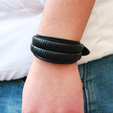 Vintage Leather Men Bracelets Wide Cuff Wristband Bangles