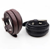 Vintage Leather Men Bracelets Wide Cuff Wristband Bangles
